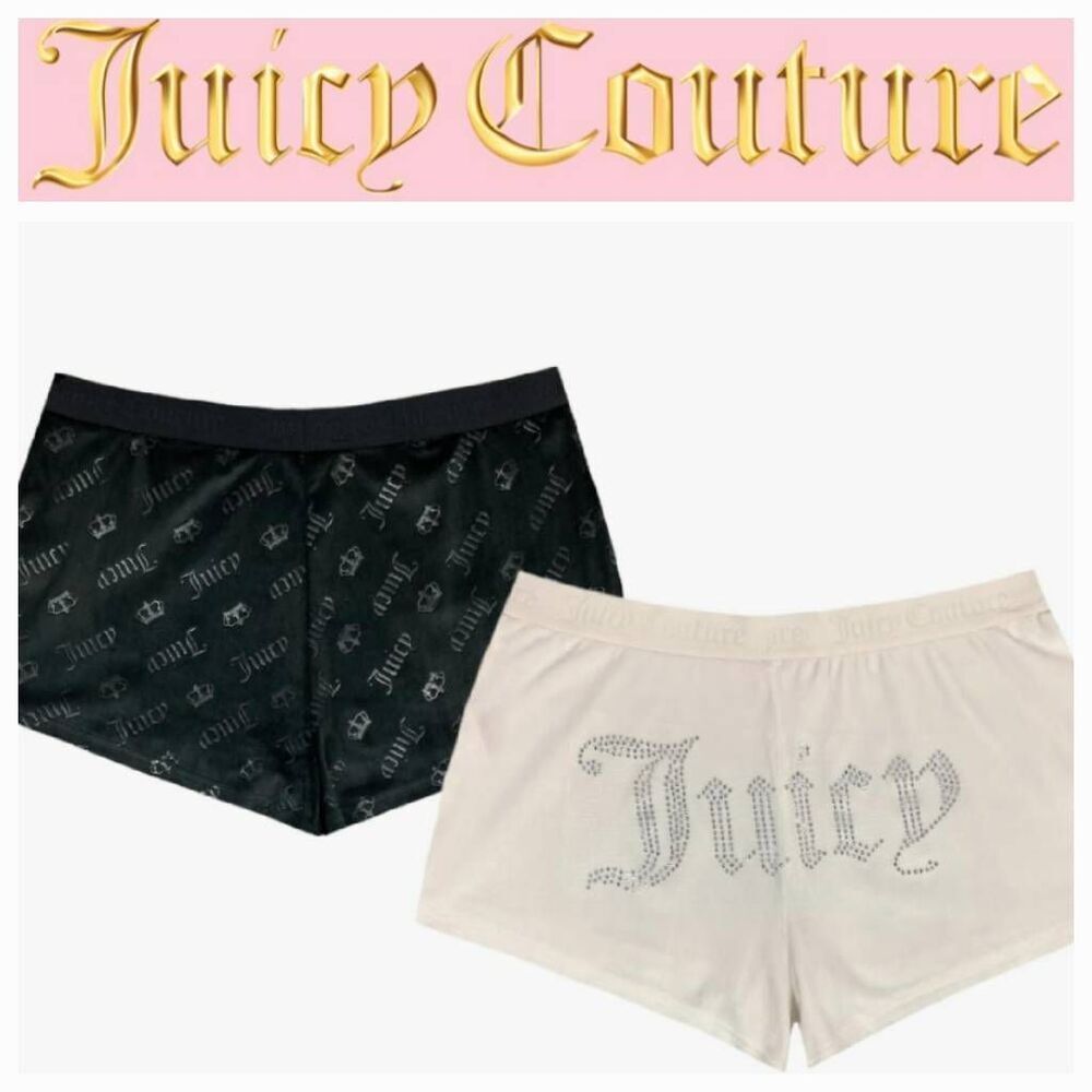 Juicy Couture Rhinestone Logo 2-PK Lounge‎ Shorts